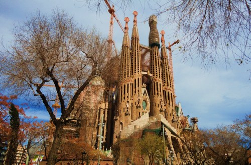 Sagrada Família -View of the Passion Facade